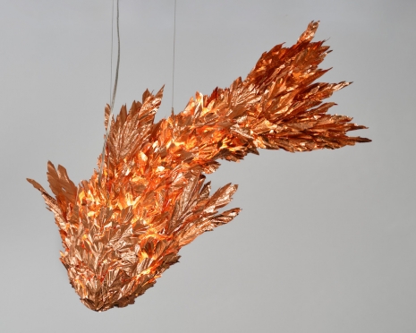 Frank Gehry , Fish on Fire (New York), 2023 , Gagosian