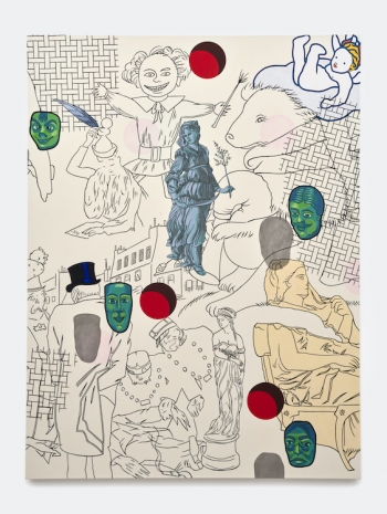 Caitlin Keogh, Procession Painting, Police and Painter, 2024 , Bortolami Gallery