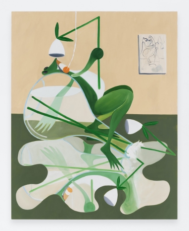 Keith Boadwee, Rorschach Test (putty green/buff white), 2024 , Anton Kern Gallery