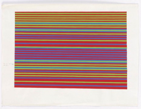 Bridget Riley, Early Colour Work - Stripes Study, 1973, Galerie Max Hetzler