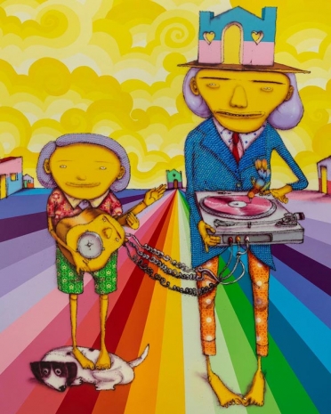 OSGEMEOS, Father and Son, 2023 (detail), Lehmann Maupin