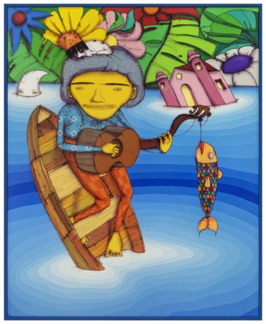 OSGEMEOS, The day that the ocean got happy!, 2024 , Lehmann Maupin