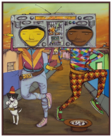 OSGEMEOS, Boogie Boys & Dog Boy, 2024 , Lehmann Maupin