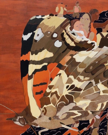 Cecilia Vicuña, La migranta, 2024 (detail), Lehmann Maupin