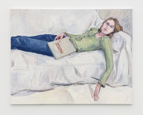 Jean-Philippe Delhomme, Léa with Matisse book, 2024, Perrotin