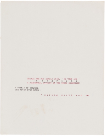 Jack Goldstein, Untitled (writings), 1988 , Galerie Buchholz