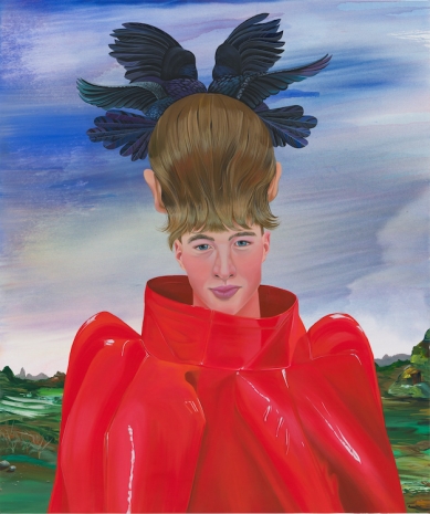 Dalton Gata, Boy in Red with Head Piece, 2024 , Peres Projects