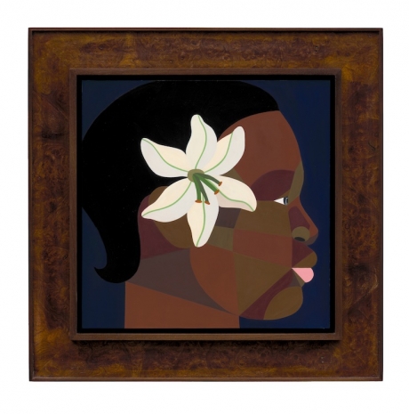 Derrick Adams , Untitled (Woman with Orchid), 2024 , Gagosian