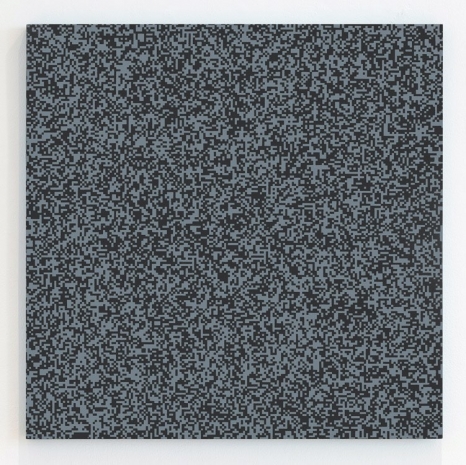 François Morellet , Répartition aléatoire de 40.000 carrés 50% gris 50% noir selon les chiffres pairs et impairs d'un annuaire téléphonique, 1961 , The Mayor Gallery