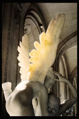 Nan Goldin, Cupid with his wings on fire, Le Louvre, 2010, Matthew Marks Gallery