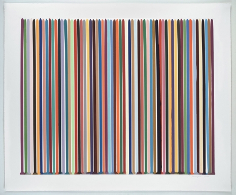 Ian Davenport , Etched Lines (Bright White), 2008 , Slewe Gallery