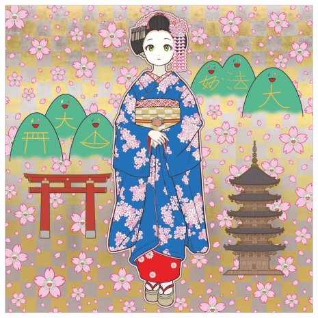 Takashi Murakami, Maiko in Springtime Kyoto, 2024 (rendering) , Gagosian