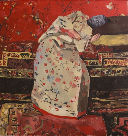 Roméo Mivekannin , Kimono blanc after George Hendrik Breitner, 2023, Galerie Barbara Thumm