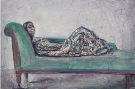 Celia Paul, Reclining Painter (detail), 2023, Victoria Miro