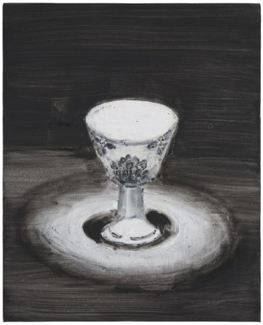 Shi Zhiying, Stem Cup with Lotus Medallions 斗彩团莲纹高足杯, 2013, James Cohan Gallery