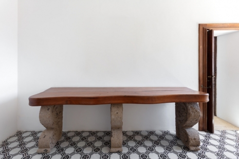 Curzio Malaparte, Original Walnut and Tuff Console Table , Conceived In 1941 , Gagosian