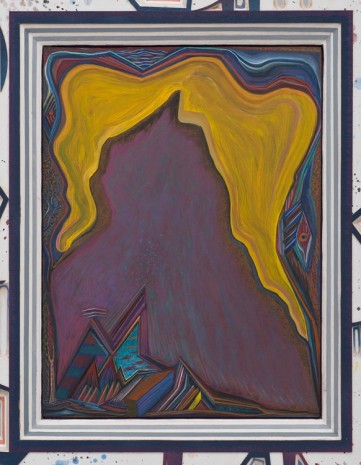 Zach Harris, Sky Wig on Painting Table (detail), 2011-2013, David Kordansky Gallery