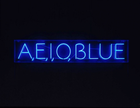 Ian Hamilton Finlay, A, E, I, O, Blue, 1992 , Victoria Miro