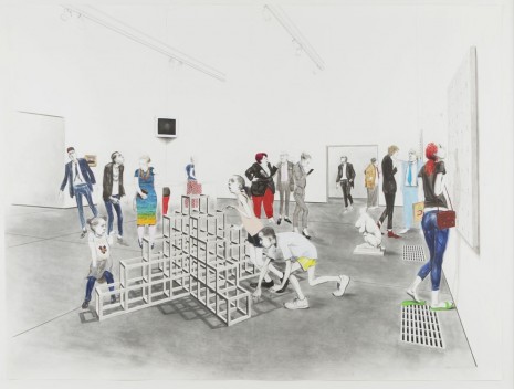 Charles Avery, Untitled (It Means It Means; Bourgeois, Friedrich, LeWitt, Lichtenstein, Malevitch, Morris, Polke, Stieglitz), 2013, Perrotin