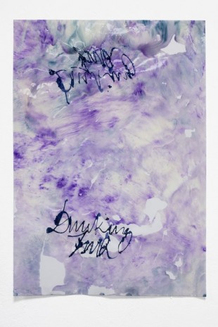 Katharina Marszewski, Drinking Ink (violet), 2013, Exile