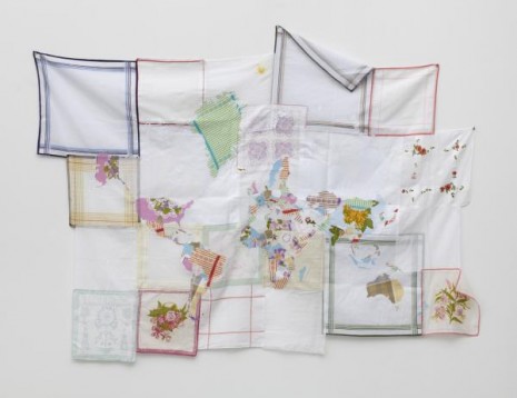 Jonathan Monk, The World in Handkerchiefs, 2011, Galleri Nicolai Wallner