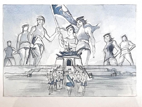 Su Hui-Yu, The Space Warriors and the Digigrave, drawing/storyboard No. 4, 2023 , Ellen de Bruijne PROJECTS