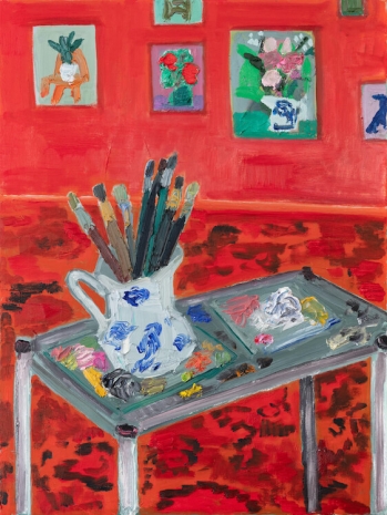 Georgina Gratrix, The Red Studio, 2025 , Monica De Cardenas