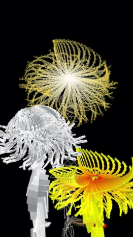 Miguel Chevalier , Bella Donna (Evolution) - Fractal Flowers series, 2021, The Mayor Gallery