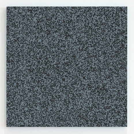 François Morellet , Répartition aléatoire de 40.000 carrés 50% gris 50% noir selon les chiffres pairs et impairs d'un annuaire téléphonique, 1961, The Mayor Gallery