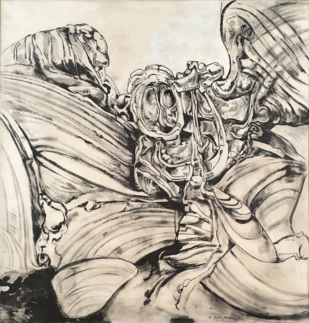 Kurt Seligmann, Envelopment II (Man in the Castle I), 1958 , The Mayor Gallery