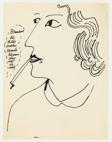 Andy Warhol, Brandon De Wilde Smokes Camels Because They Are So Mild, c. 1953 , Anton Kern Gallery
