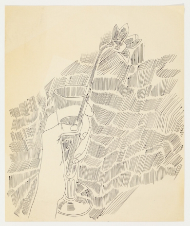 Andy Warhol, Hand With Flower, c. 1955 , Anton Kern Gallery