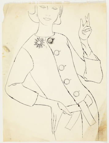 Andy Warhol, Female Fashion Figure, c. 1957 , Anton Kern Gallery