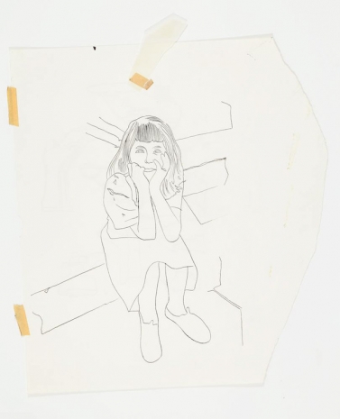 Andy Warhol, Seated Girl, c. 1957 , Anton Kern Gallery