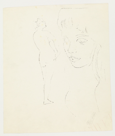 Andy Warhol, Female Head With Full Figure, c. 1955, Anton Kern Gallery