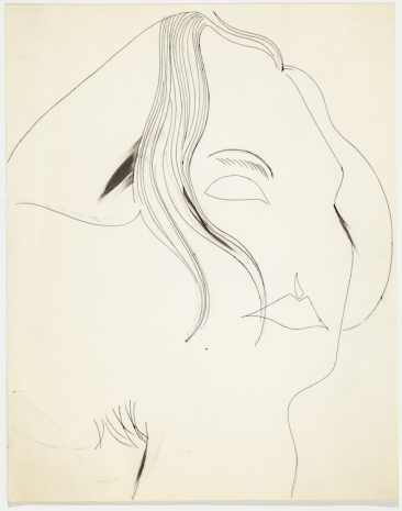 Andy Warhol, Unidentified Female (Greta Garbo ?), c. 1954 , Anton Kern Gallery