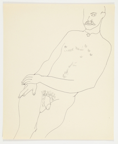 Andy Warhol, Reclining Male Nude Partial Figure, c. 1957 , Anton Kern Gallery