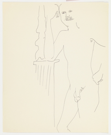 Andy Warhol, Standing Male Nude Partial Figure, c. 1957 , Anton Kern Gallery