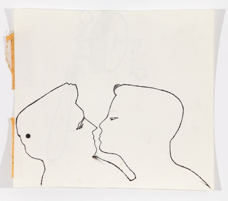 Andy Warhol, Two Male Heads Face to Face, Outline, c. 1952 , Anton Kern Gallery