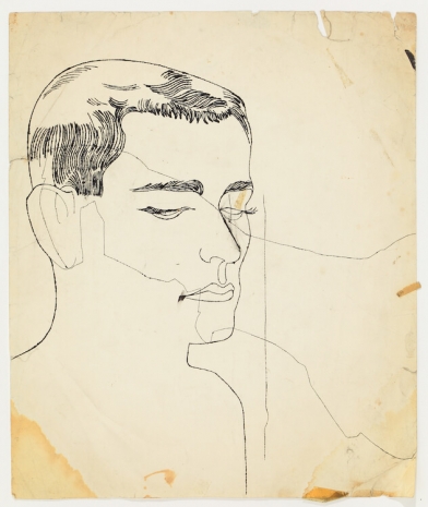 Andy Warhol, Male Head, c. 1952 , Anton Kern Gallery