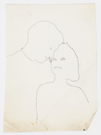 Andy Warhol, Male and Female Upper Torsos, Outline, c. 1953 , Anton Kern Gallery
