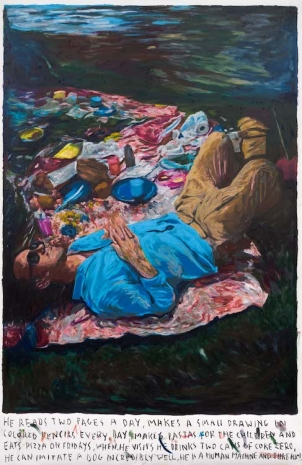 Rinus Van de Velde, He reads two pages a day, ..., 2025 , Tim Van Laere Gallery