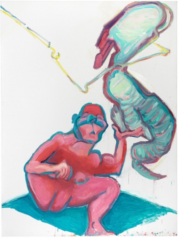 Maria Lassnig, Selbst mit Drachen (Self with Dragon), 2005 , Hauser & Wirth