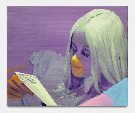 Nina Childress, Reading in Bed, 2024 , Art : Concept
