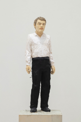 Stephan Balkenhol, Man (White Shirt & Black Trousers), 2024, Galerie Forsblom