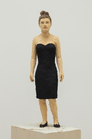 Stephan Balkenhol, Woman in Black Dress, 2025, Galerie Forsblom