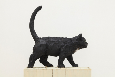 Stephan Balkenhol, Black Cat, 2025, Galerie Forsblom