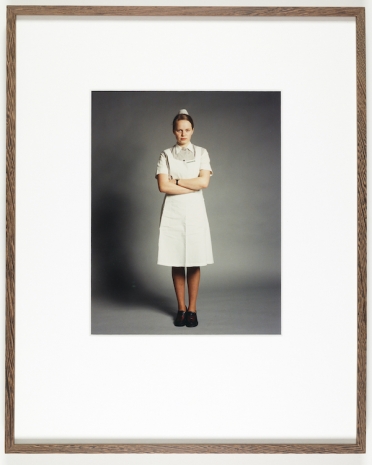 Timm Rautert, Fräulein Dorothee Oppermann, 20 Jahre, Schwesternschülerin, from the series Deutsche in Uniform, 1974, Galerie Nordenhake
