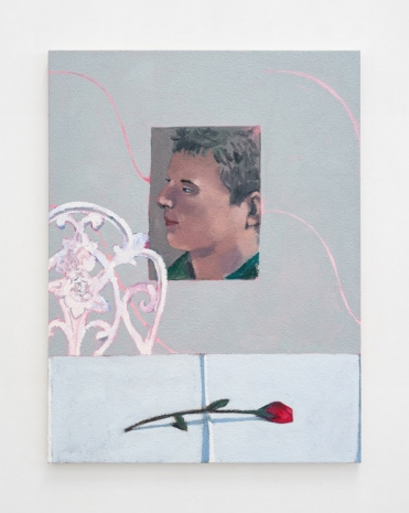 Mikael Lo Presti, Table with Rose, 2025, galerie frank elbaz