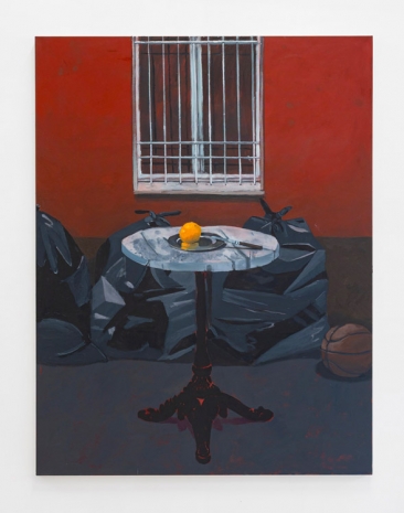 Mikael Lo Presti, Back Street with Table, 2025, galerie frank elbaz
